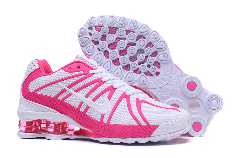 Women Nike Shox OZ White Pink Shoes - Click Image to Close